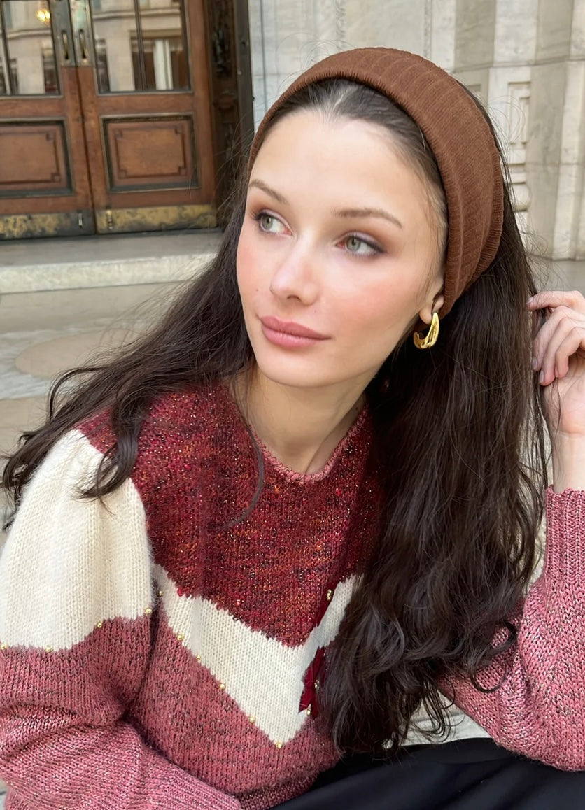Tal Cashmere Ribbed Headwrap