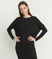 Point Long Sleeve Dolman Top