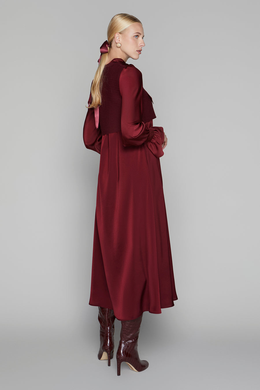 Apparalel Claremont Dress in Merlot