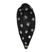 MiZ Black Cluster Black and White Beaded Headband