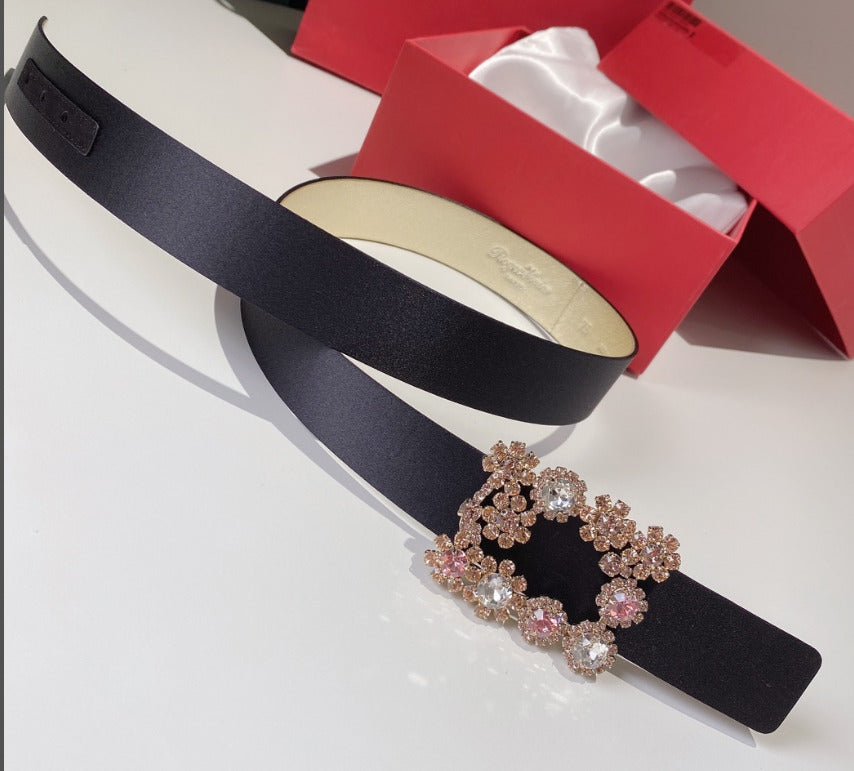 Roger Vivier Rhinestone Black Belt