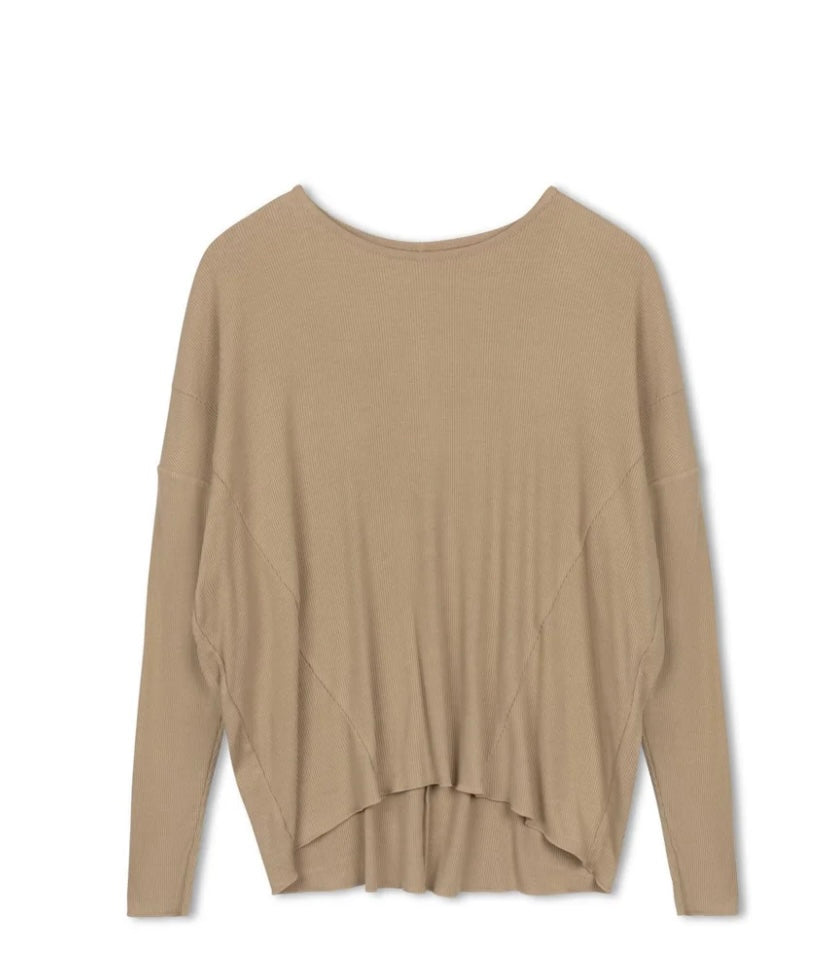Point Long Sleeve Dolman Top