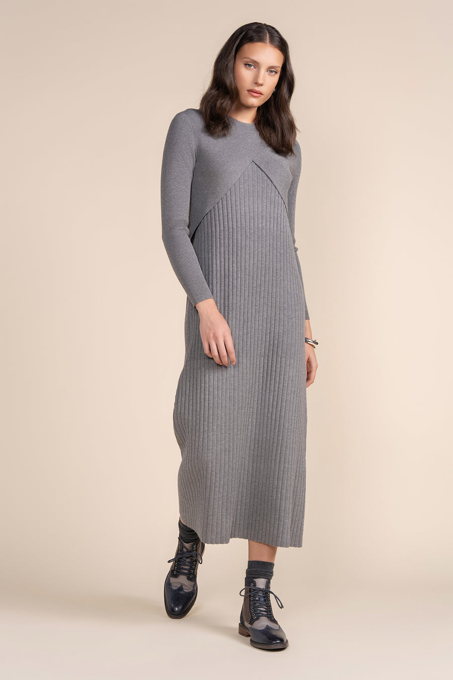 Apparalel Nido Jumper Set in Steel