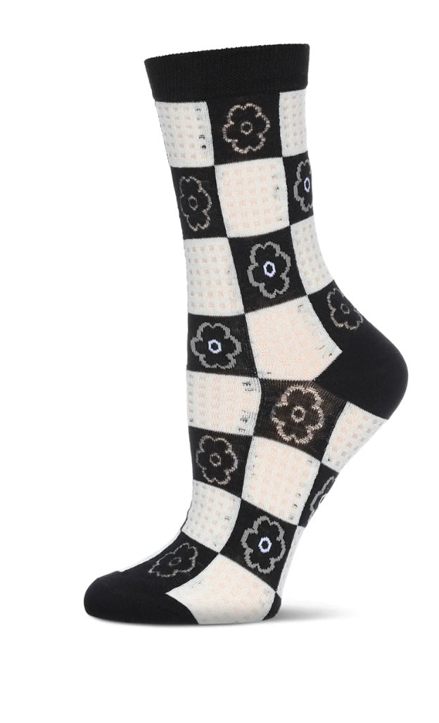 Memoi Daisy Square Sock