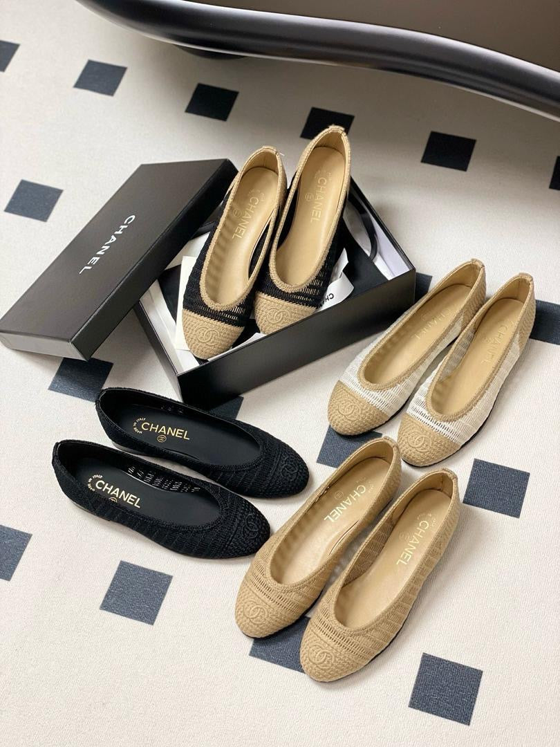 Chanel woven ballet flat