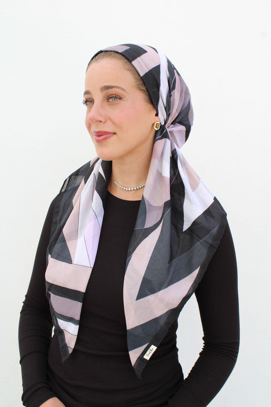 The Scarf Bar Earthy Pucci Pre Tied with Velvet Grip