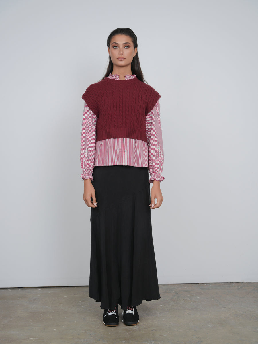 Point Brushed Seam Skirt