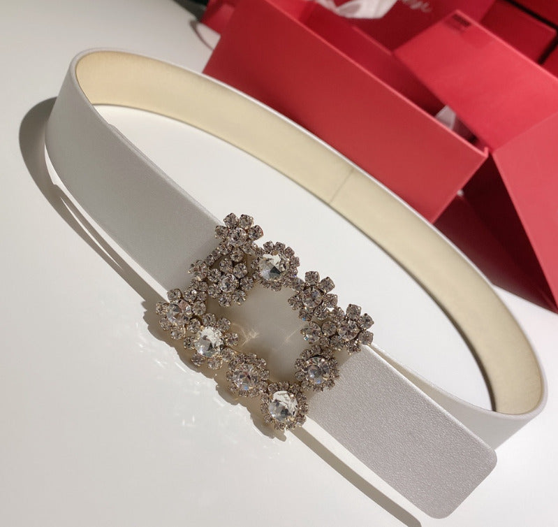 Roger Vivier white Rhinestone Belt