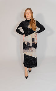 Nina Color Block Maxi Dress