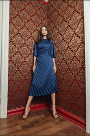 Esteem Pleated Asymmetrical Dress