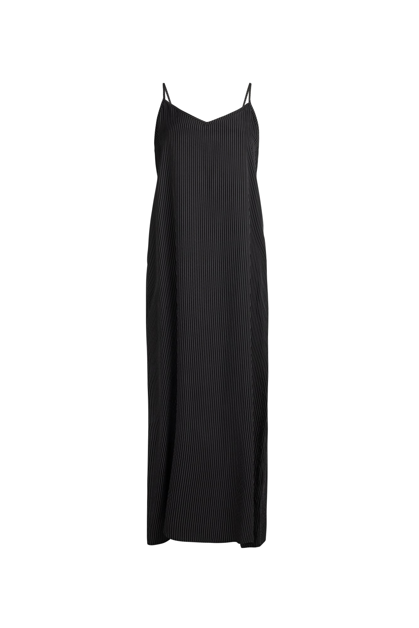 Point Brushed Aline Black Pinstripe Maxi Jumper