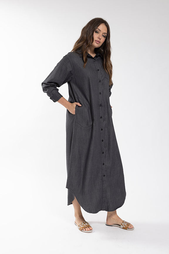 Monn Denim Shirt Dress