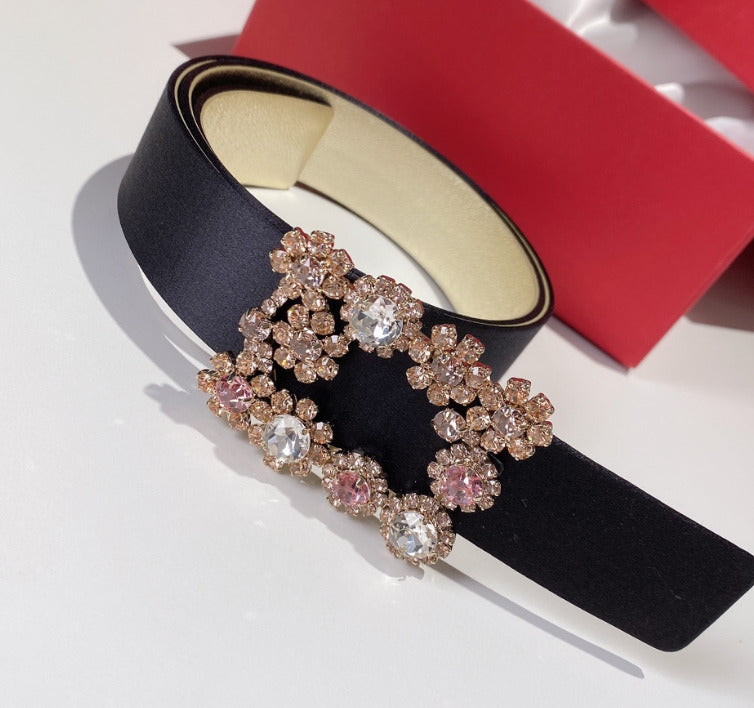 Roger Vivier Rhinestone Black Belt