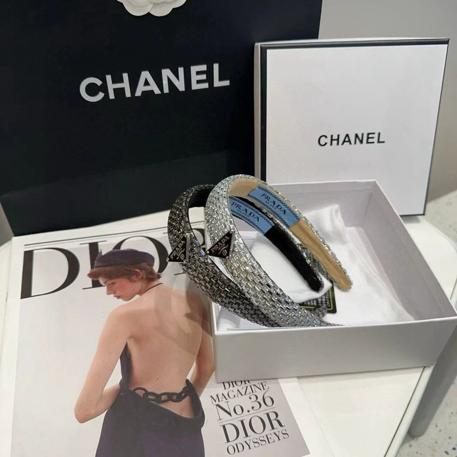 Prada Shimmer Rhinestone Headband