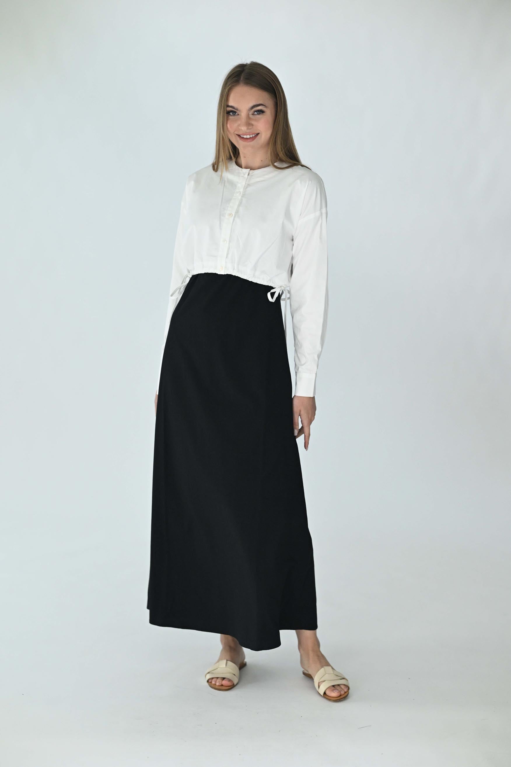 Concept Button Down Crop Top