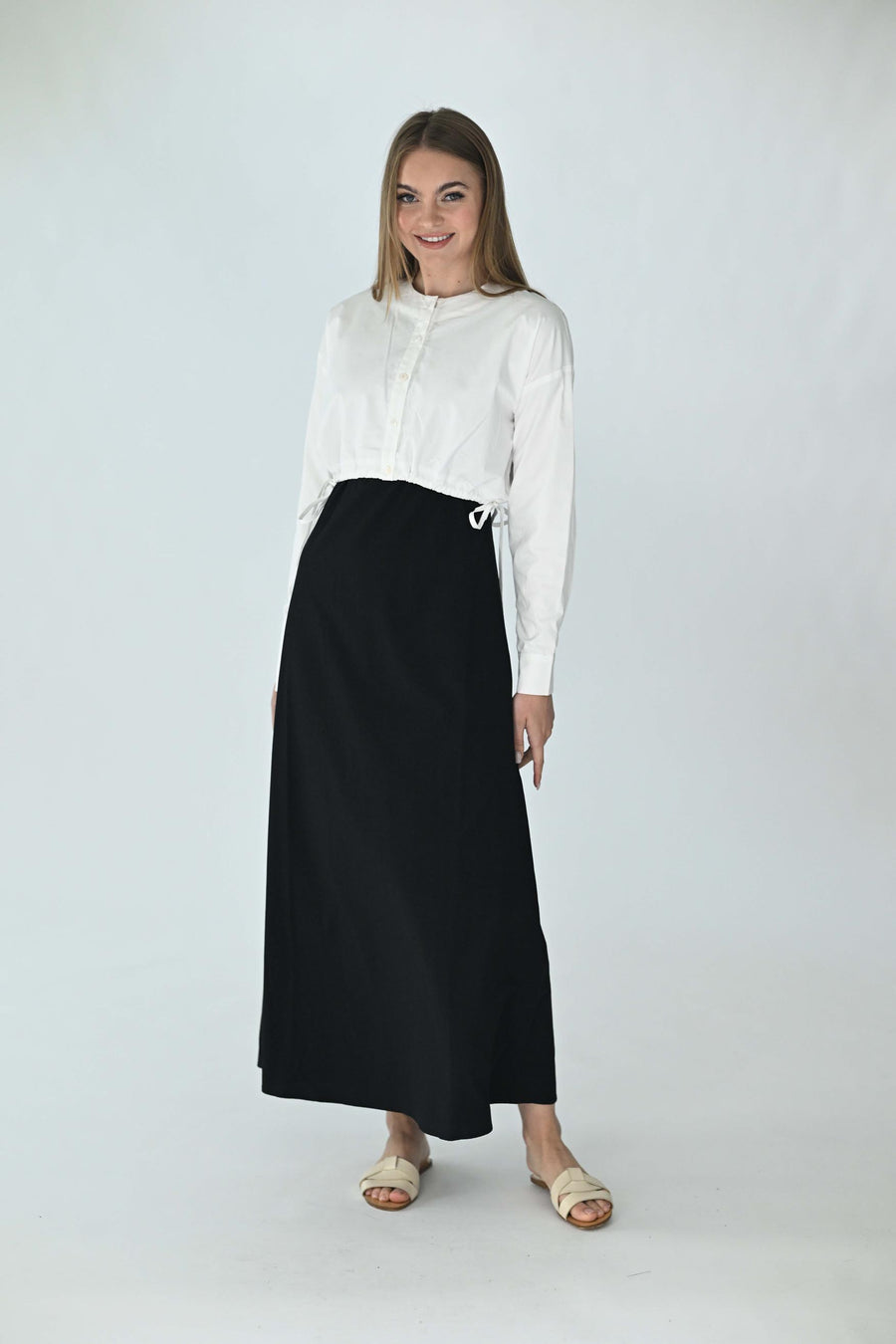 Concept Button Down Crop Top