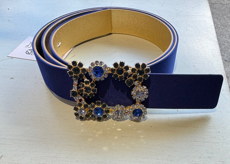 Roger Vivier Blue Rhinestone Belt