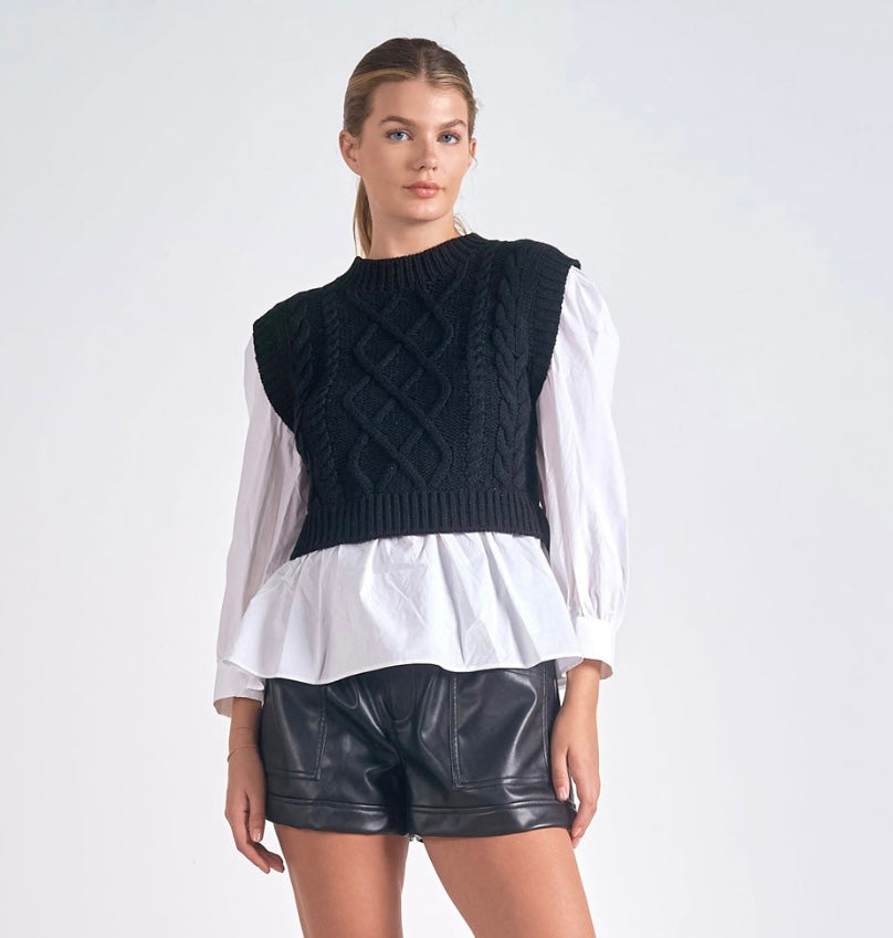 Elan Layered Sweater Vest
