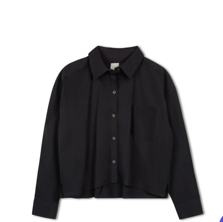 Point Cropped Button Up Top