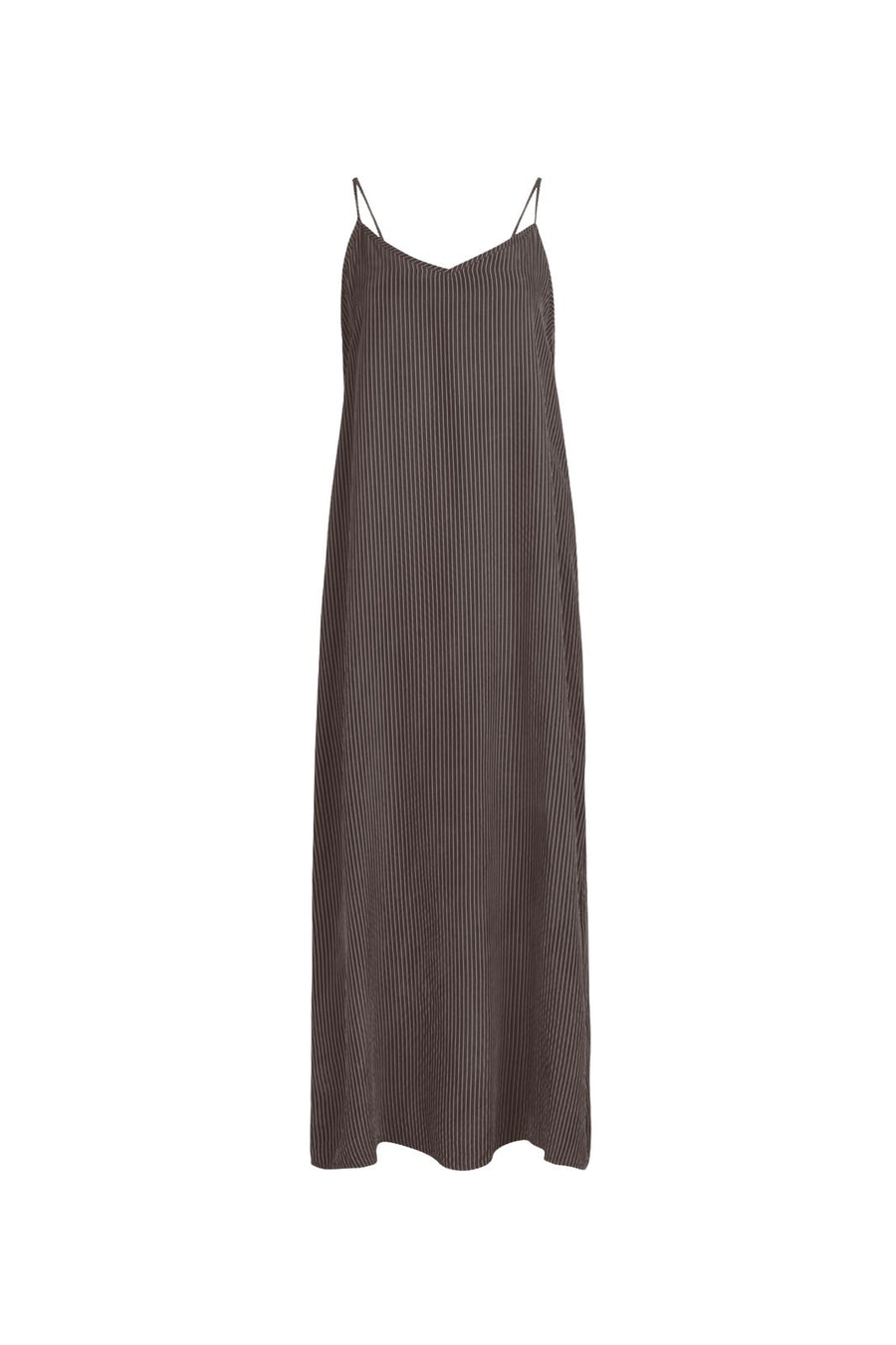 Point Brushed Brown Pinstripe Aline Maxi Jumper