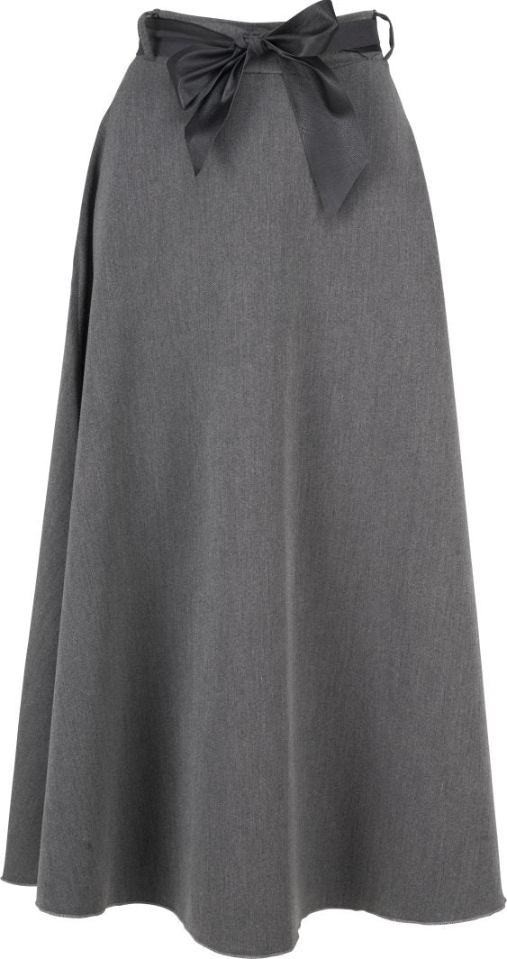Astrid Charcoal Melange Woven Skirt