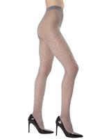 Memoi Vertical Diamond Sheer Tights 04549