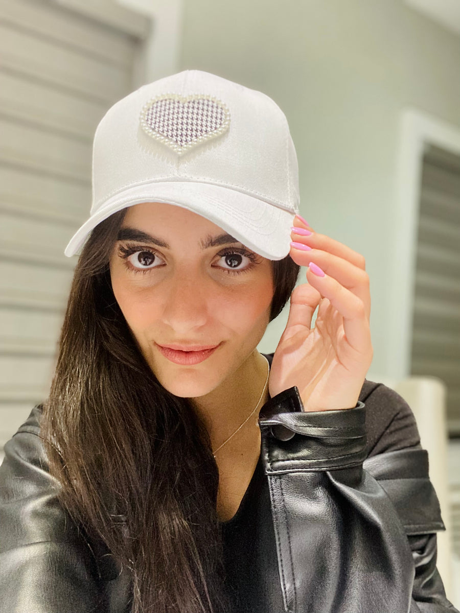 FHTH Houndstooth Heart Cap