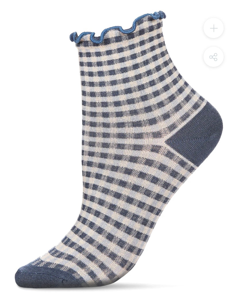 Memoi Gingham Anklet