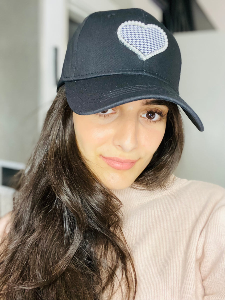 FHTH Houndstooth Heart Cap