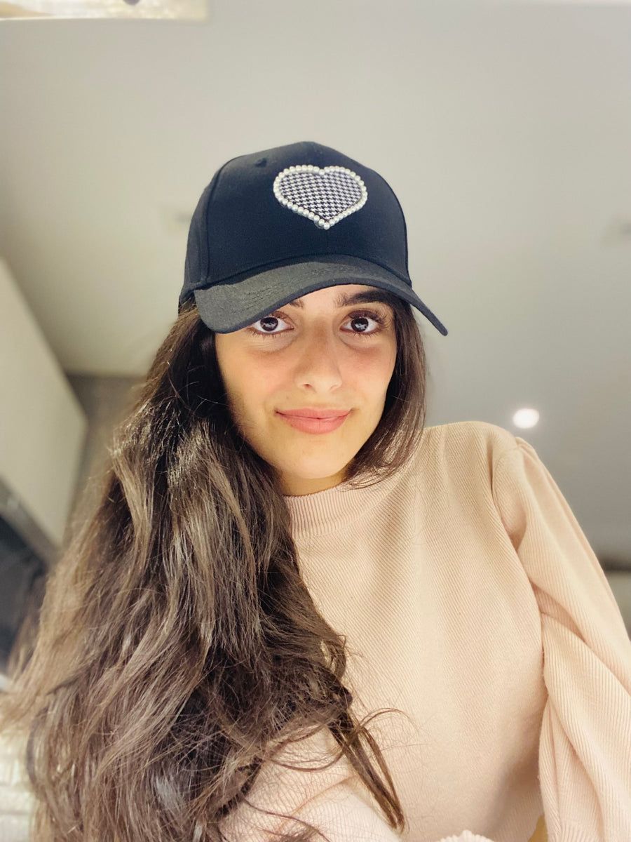 FHTH Houndstooth Heart Cap