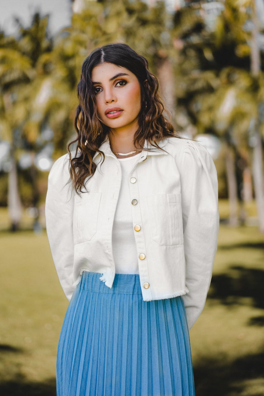 Luum Joclyn Denim Crop Jacket