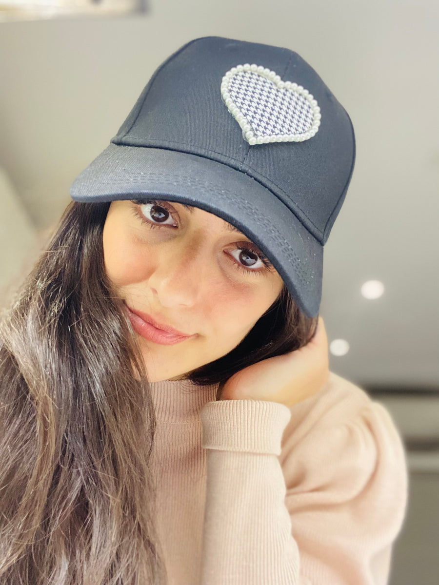 FHTH Houndstooth Heart Cap