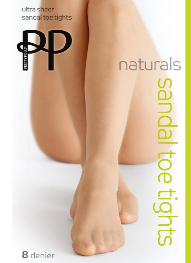Pretty Polly Ultra Sheer Sandel Toe Tights 8D