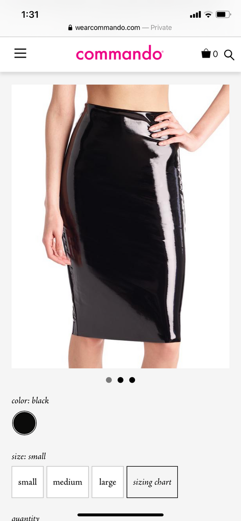 Faux patent leather midi skirt commando hotsell