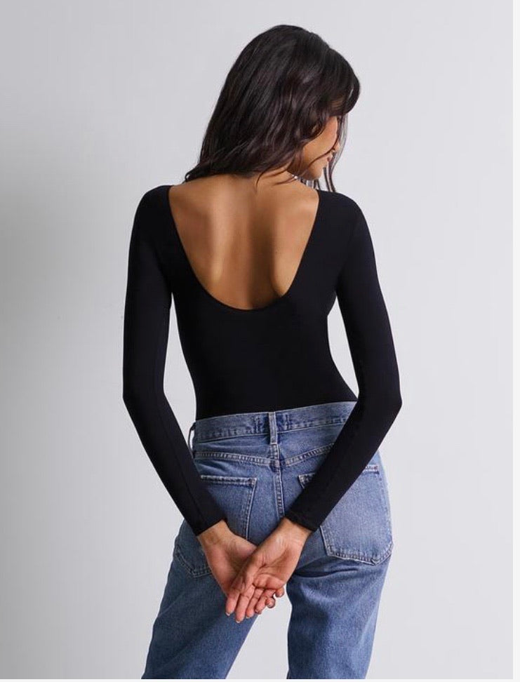Commando Ballet Scoop-Back Crew Front Bodysuit