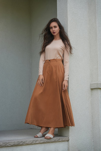 Faves Cotton Aline Maxi Skirt