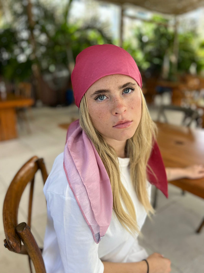 The Scarf Bar Rasberry Ombré Headscarf