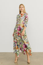 Apparalel Skyla Midi Dress in Watercolor Rose