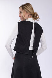 Latitude Open Back Denim Vest (coordinating skirt)