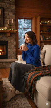 Point Straight Ribbed Skirt (coordinates with Lux Tie Cardigan)