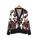 Point Jaquard Cardigan Oversized Floral Cardigan (coordinating Skirt)