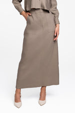 Luum Faith Straight Cocoa Linen Skirt (coordinates with Amanda button down shirt)