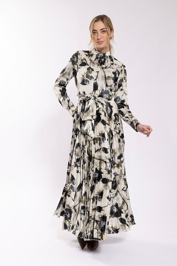 Maple Cliff Pleated Bottom Printed Dress