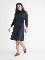 EUX Cotton Wrap Shirt Dress