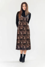 Poppy NY Leopard Print Velvet Slip Dress