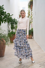 Adina Chiffon Florals Ruffles Skirt