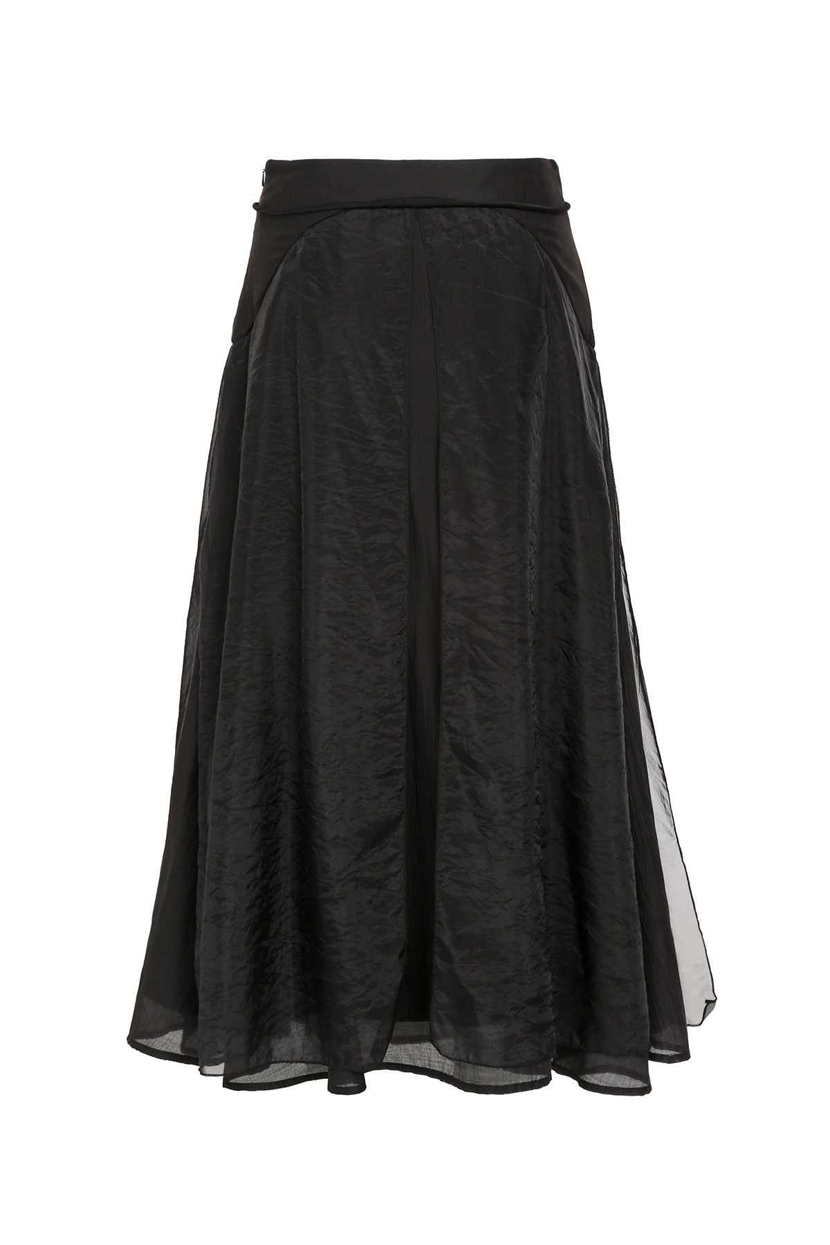 Beulah Black Chiffon Skirt