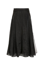 Beulah Black Chiffon Skirt
