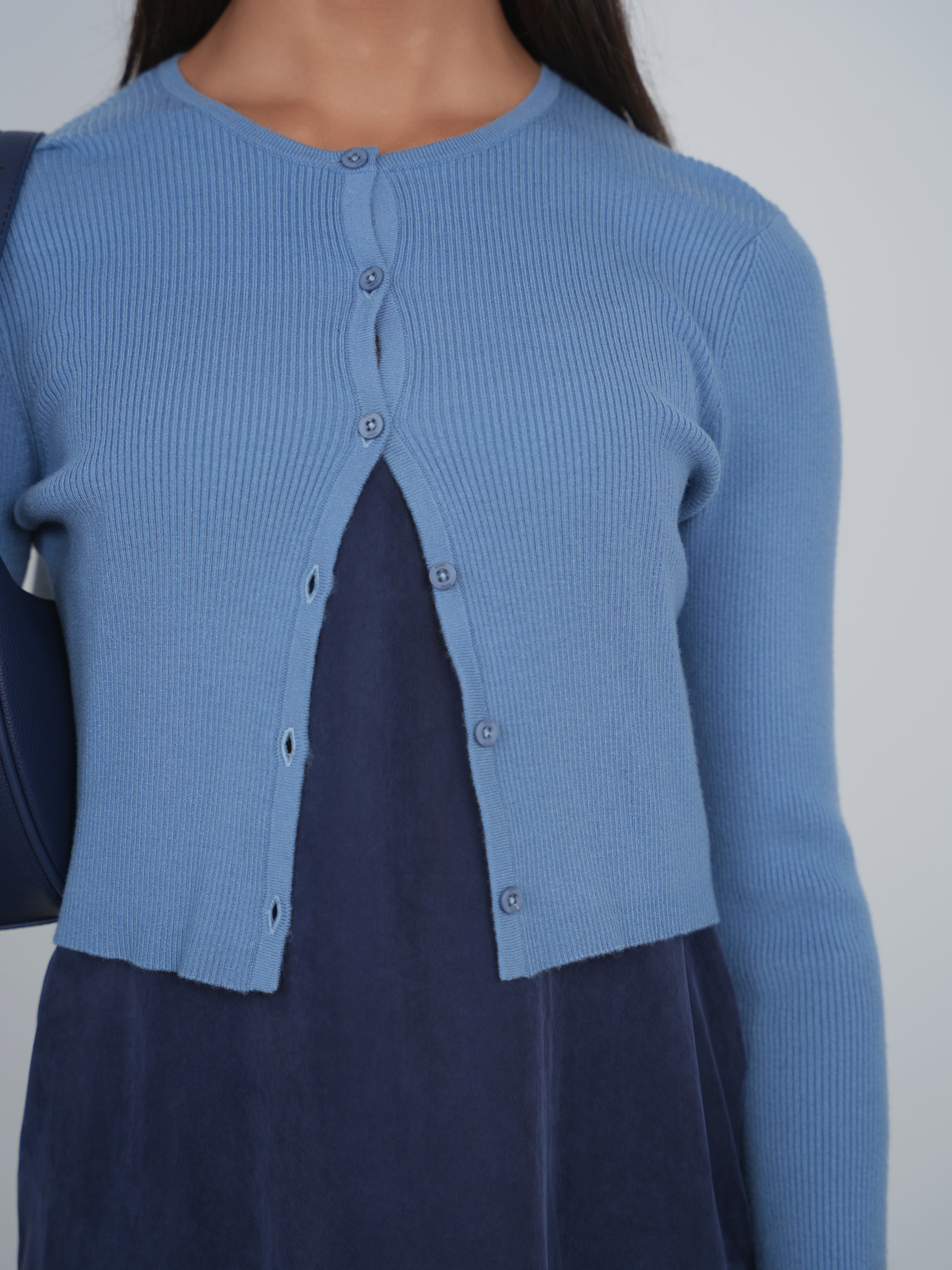 Point Knit Cropped Cardigan