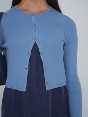 Point Knit Cropped Cardigan